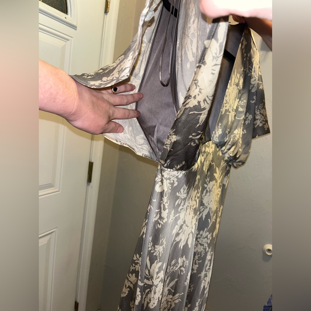 Abercrombie & Fitch Olive Green Floral Maxi Dress - Picture 8 of 10
